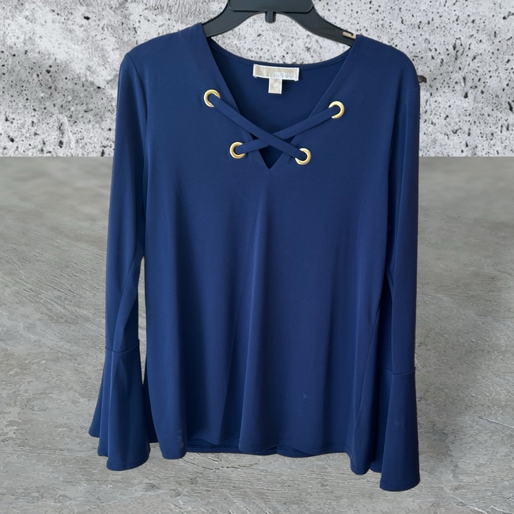 Michael Kors Top -Long Sleeved- Navy Blue - Size Medium